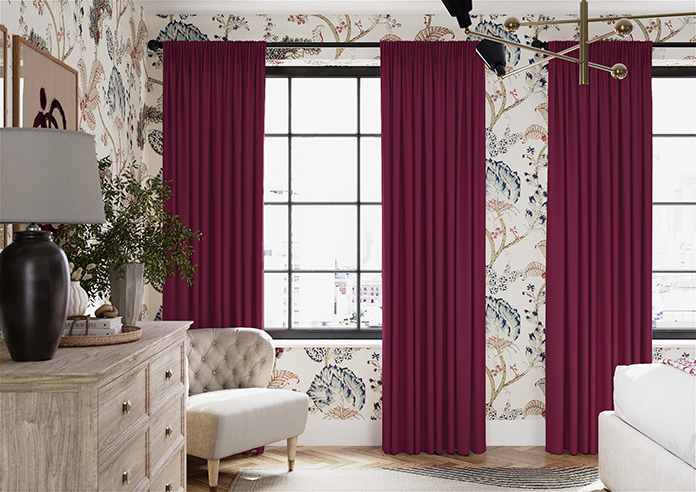 Kyoto Faux Silk, Pink Rouge - Made to Measure Curtains - Image 3